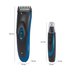 Proficare PC-HSM/R 3052 NE Professional hair/beard trimmer and nose/ear epilator Black/Blue