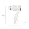 Proficare Folding Hairdryer 1400W White PC-HT 3009 White