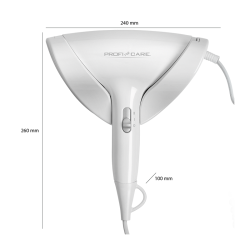 Sèche-cheveux mural compact 1800W Proficare PC-HT 3044 Blanc