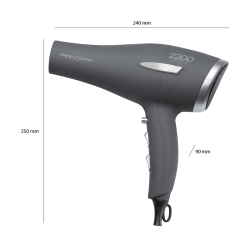 Sèche-cheveux professionnel de 2200W Proficare PC-HT 3045 Anthracite