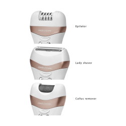 Proficare PC-LBS 3002 White epilator, shaver and anti-calluses razor