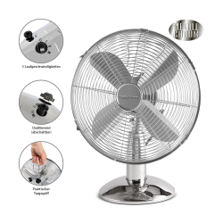 Ventilateur de table design Inox 25 cm Proficare PC-VL 3062 M