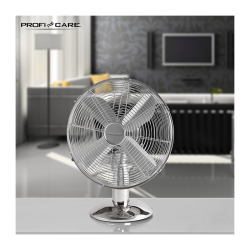 Ventilateur de table design Inox 25 cm Proficare PC-VL 3062 M
