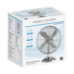 Ventilateur de table design Inox 25 cm Proficare PC-VL 3062 M