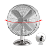 Stainless steel design table fan 30 cm Proficare PC-VL 3063 M