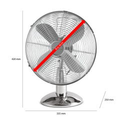 Stainless steel design table fan 30 cm Proficare PC-VL 3063 M