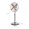 40cm Proficare PC-VL 3064 MS stainless steel pedestal fan