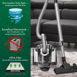 Aspirateur traineau sans sac 700W blanc Proficare PC-BS3110-Blanc