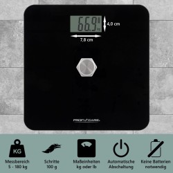 Proficare PC-PW3112-Black kinetic bathroom scale