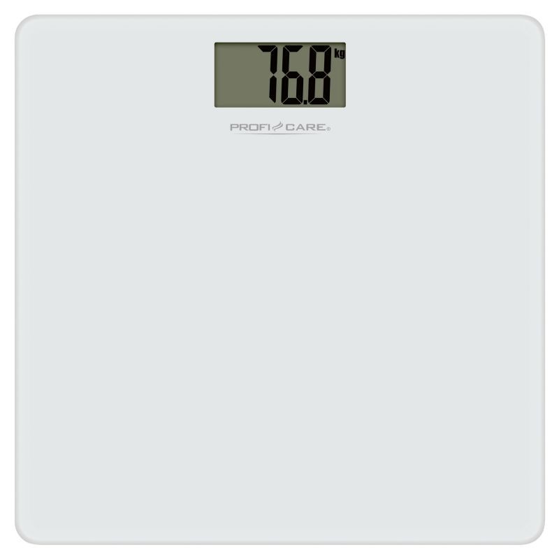 Electronic bathroom scale with proficare White LCD display PC-PW3122-White