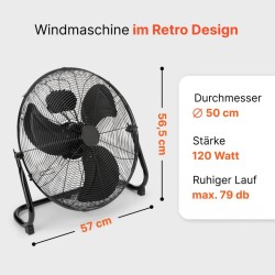 50cm Proficare PC-VL3067WM-Black Designer Fan