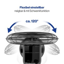 25 cm black design table fan Proficare PC-VL3062M-Black