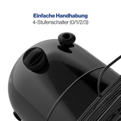 Ventilateur de table design Noir 25 cm Proficare PC-VL3062M-Noir