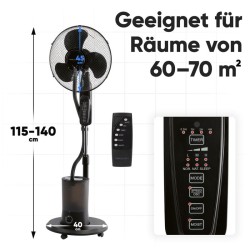 Ventillateur et humidificateur à roulette 40cm Noir Proficare PC-VL3142LB-Noir
