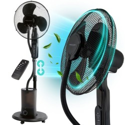 Ventillateur et humidificateur à roulette 40cm Noir Proficare PC-VL3142LB-Noir